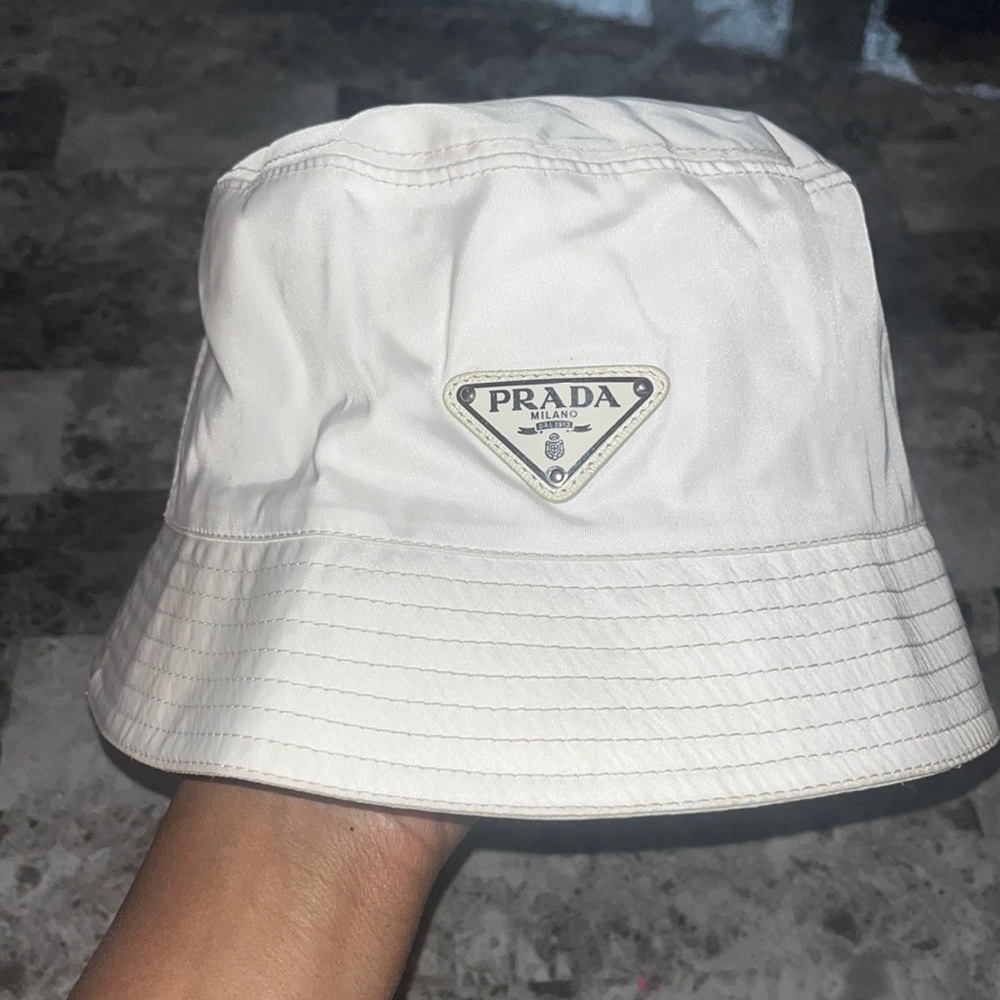 Prada White Bucket Hat